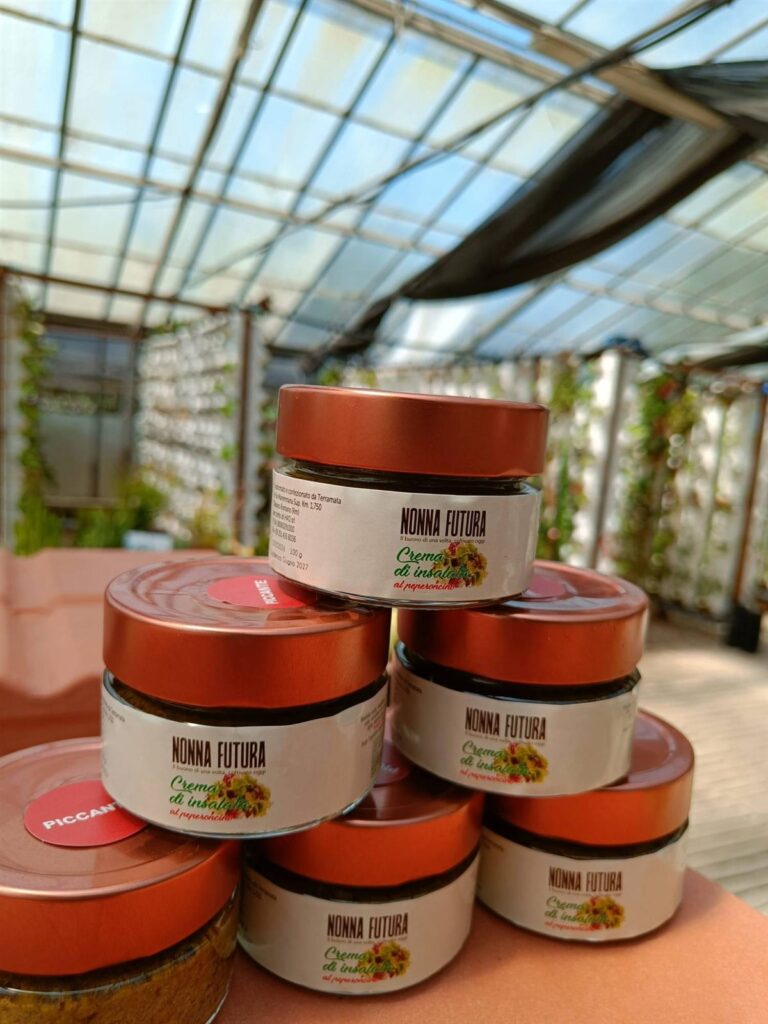 Vasetti di pesto di insalata Nonna Futura